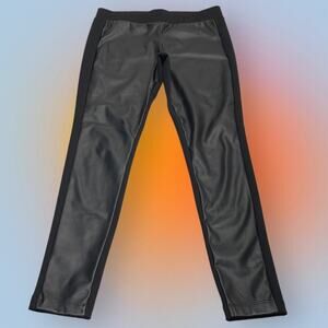 J COOPER Women’s Medium Black Faux Leather Leggings